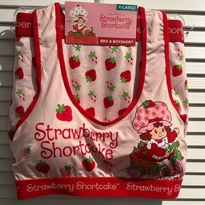NWT Strawberry Shortcake  Bra & Boyshort Set.